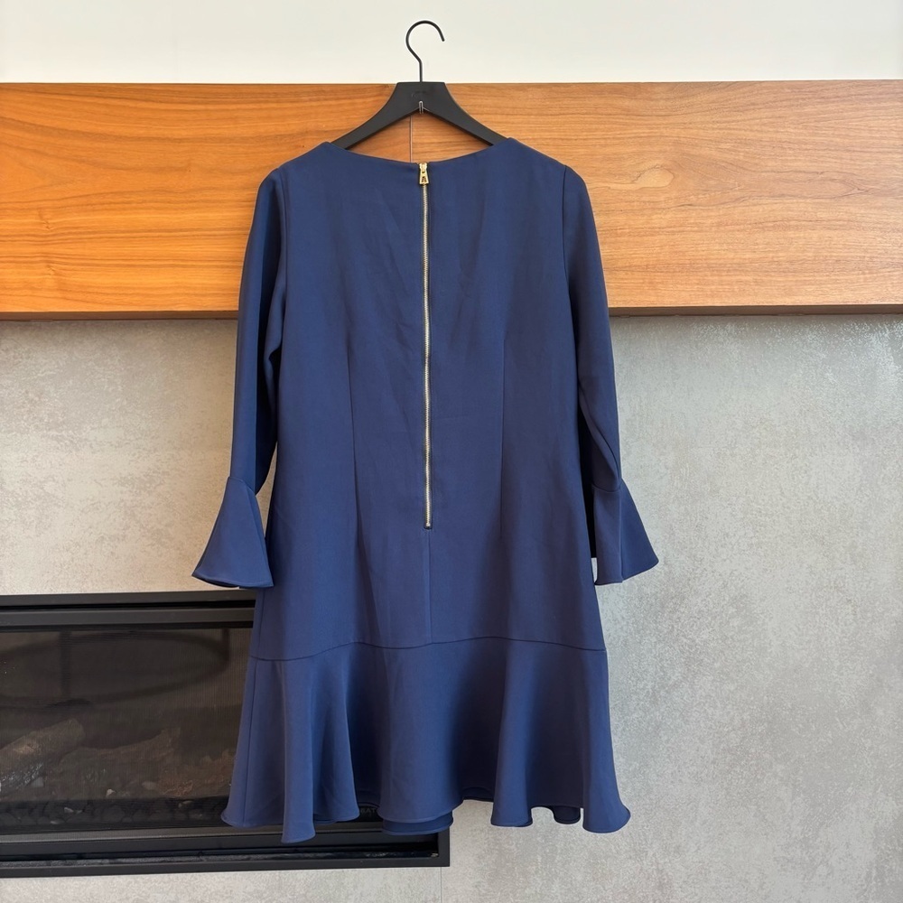 Sail To Sable Ruffle Mini Dress In Navy, Size 8 - Picture 9 of 14